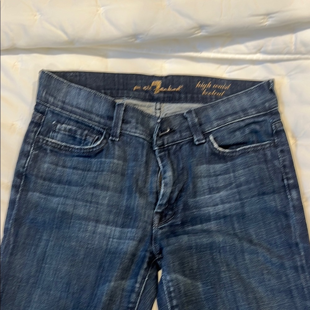 7 For All Mankind High-Rise Jeans - Blue